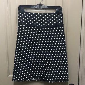 Bl/Wh Polka Dot Skirt, A-Line - 18